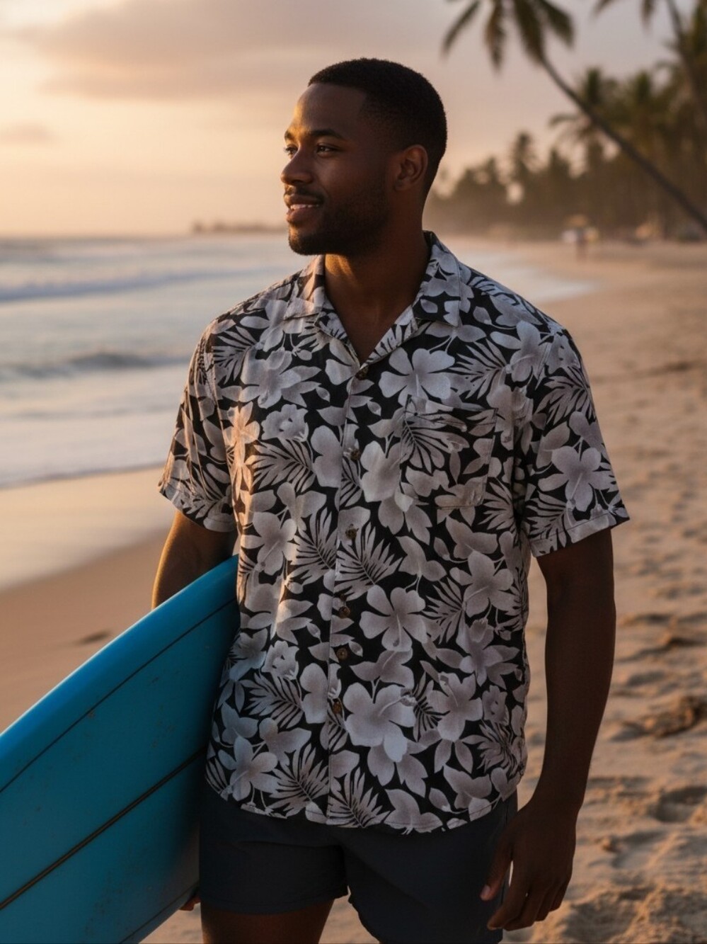 Vintage 90's Surfcore Boardlord Hawaian Shirt SZ M